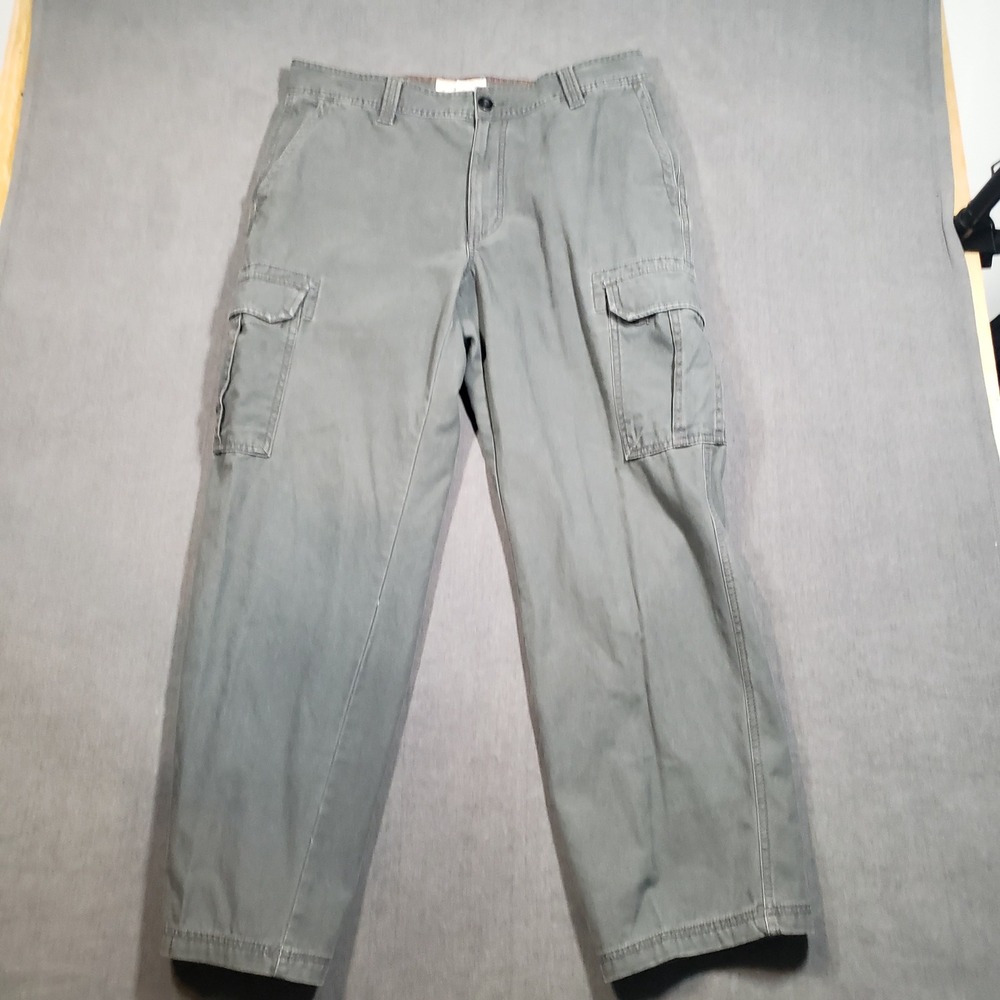 Northwest Territory Cargo Pants Mens 36x30 Gray Straight Leg Cotton Utility Work